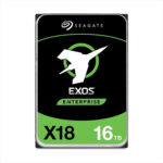 Seagate Exos X18 Enterprise Class, 16TB, Enterprise Internal Hard Drive, SATA, 3,5" 6Gbit/s, 128MB Cache (ST16000NM000J)