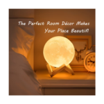 3D Moon Lamp with 16 Colors & Remote Control – Dimmable USB Powered Night Light with Wooden Stand for Bedroom, Desk & Home Decor - Image 2