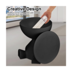 Bear-Shaped Side Table with Hidden Storage – Modern Waterproof Plastic Coffee Table for Living Room, Bedroom & Bedside Use – Black - Image 2