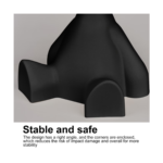 Bear-Shaped Side Table with Hidden Storage – Modern Waterproof Plastic Coffee Table for Living Room, Bedroom & Bedside Use – Black - Image 3