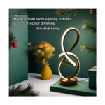 Modern Spiral USB Desk Lamp with 3 Color Temperatures – Artistic Black Metal Table Lamp for Bedroom, Living Room & Study - Image 4