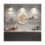 3-Piece HD Abstract Landscape Wall Art – Modern 2D Flat Paintings for Halloween Home Décor, Perfect for Living Room and Bedroom - Image 2